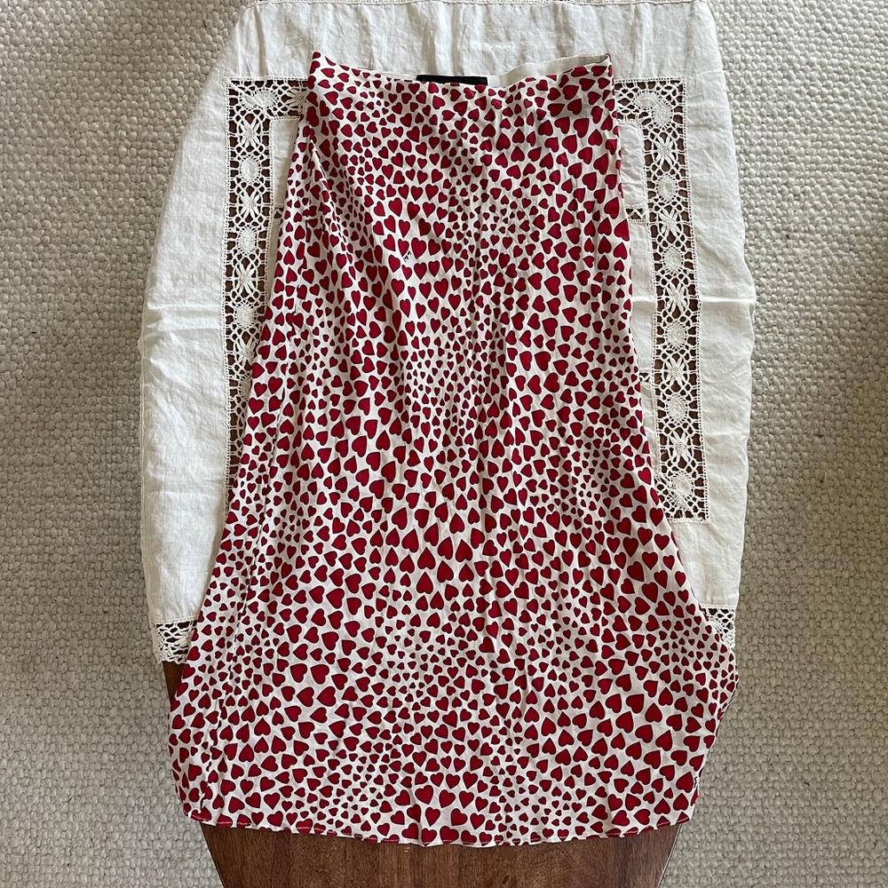 Realization Par heart print midi skirt
